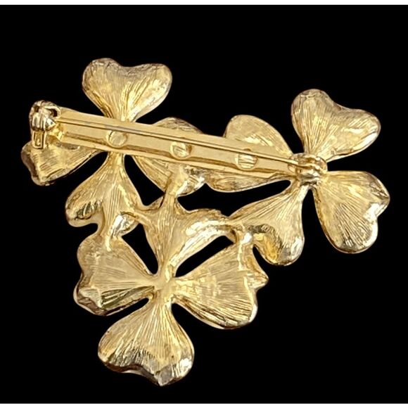 Vintage Suffragette Violets Flower Enamel Brooch Pin - Picture 3 of 3